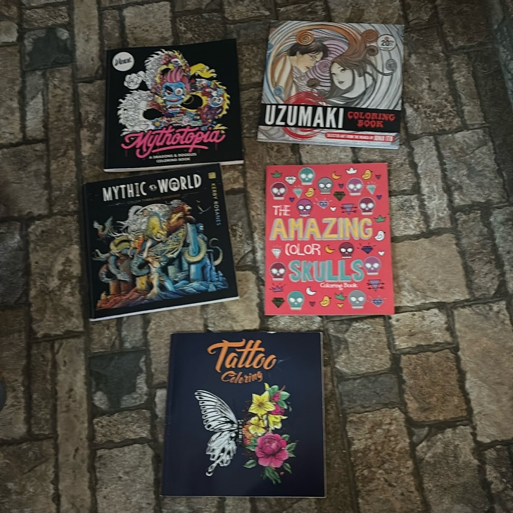 Lot Of 5 Coloring Books